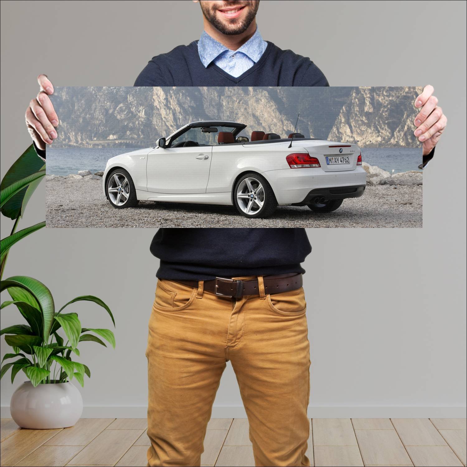 Cuadro grande 30x80cm 2011 bmw 1 series convertibl 815 Bmw