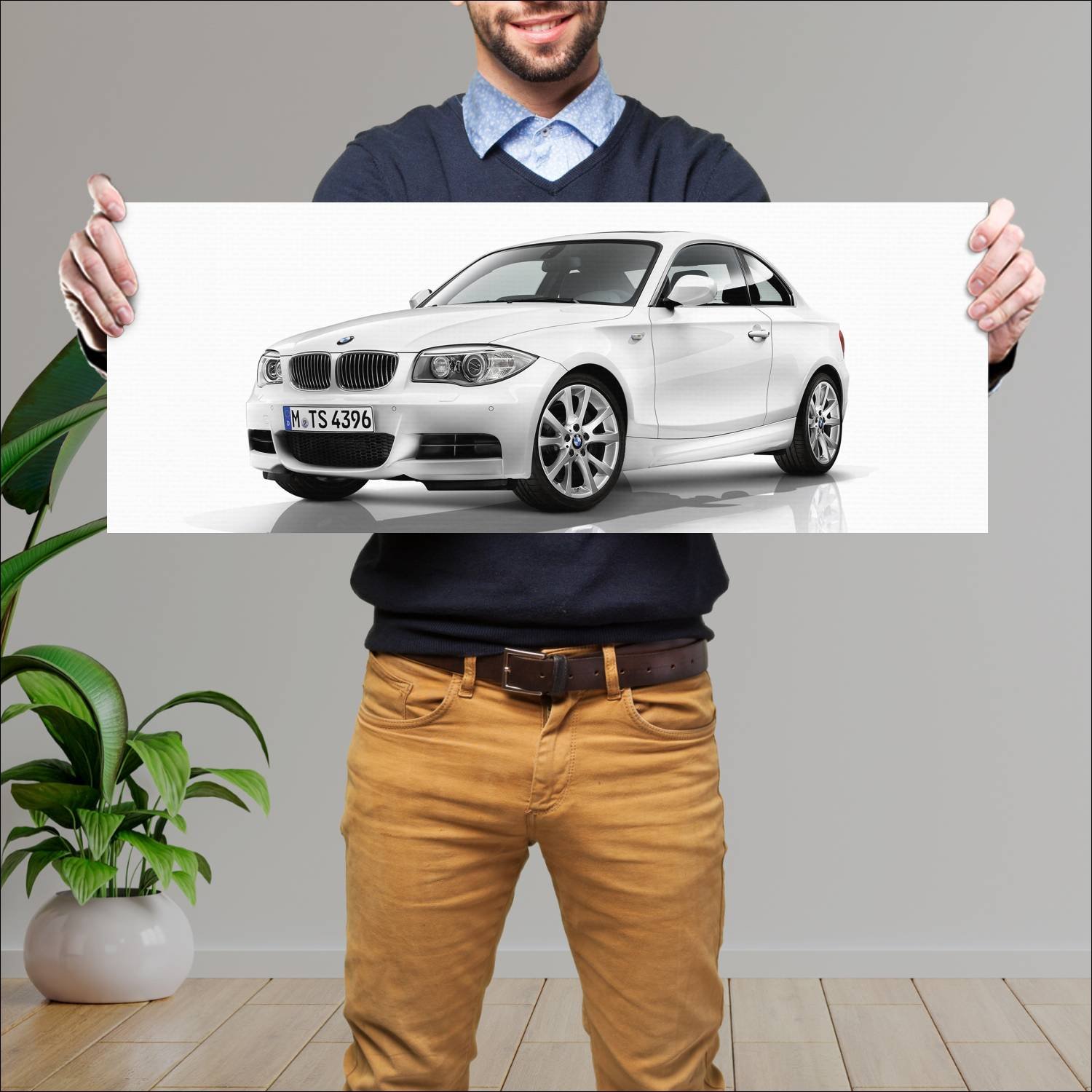 Cuadro grande 30x80cm 2011 bmw 1 series coupe m sp 817 Bmw
