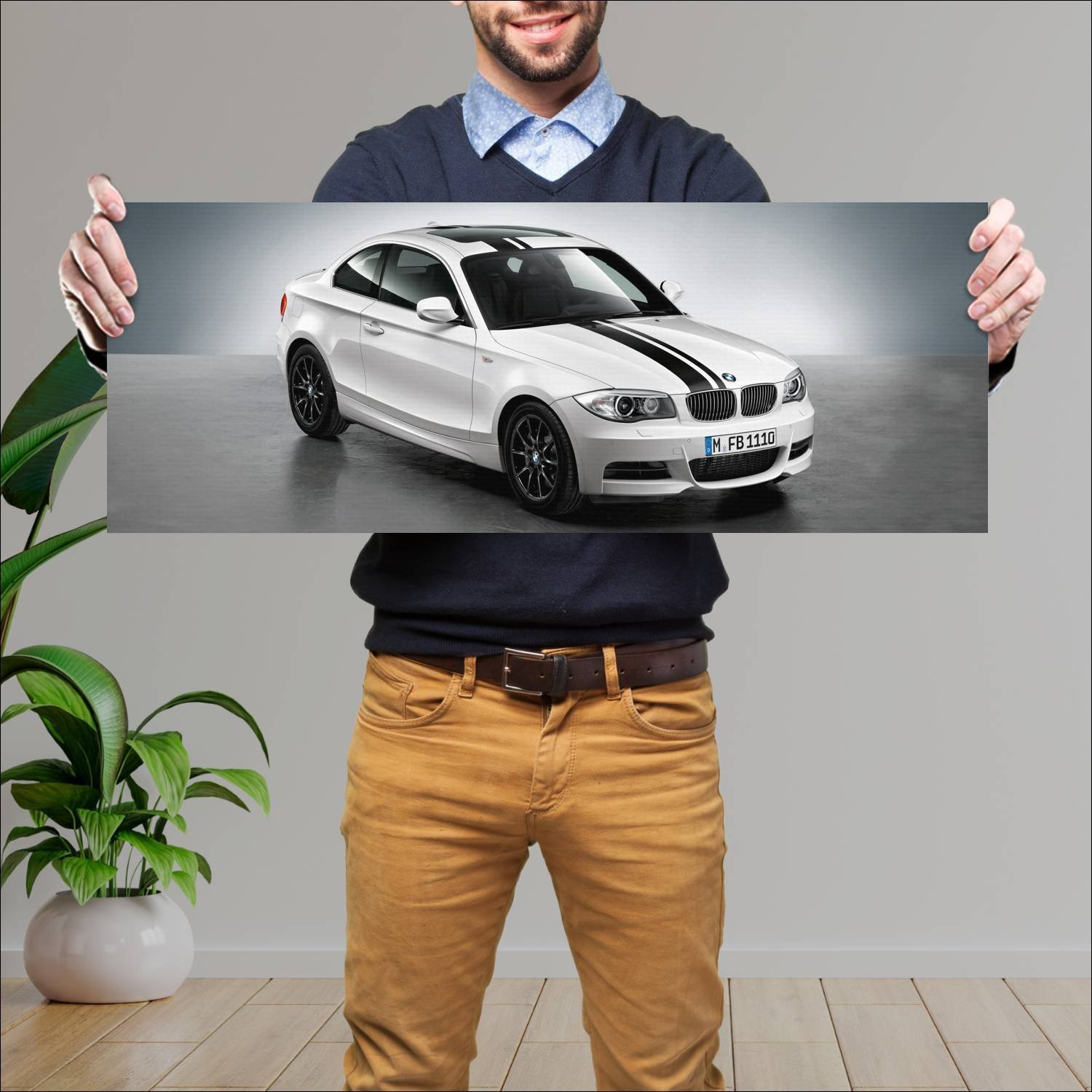 Cuadro grande 30x80cm 2011 bmw 1 series coupe with 820 Bmw