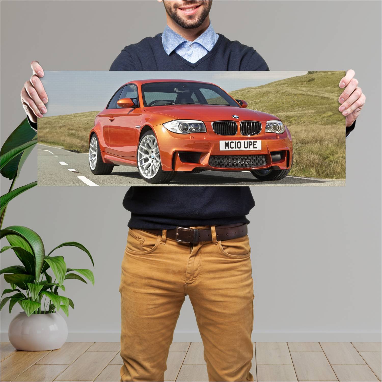 Cuadro grande 30x80cm 2011 bmw 1 series m coupe uk 823 Bmw