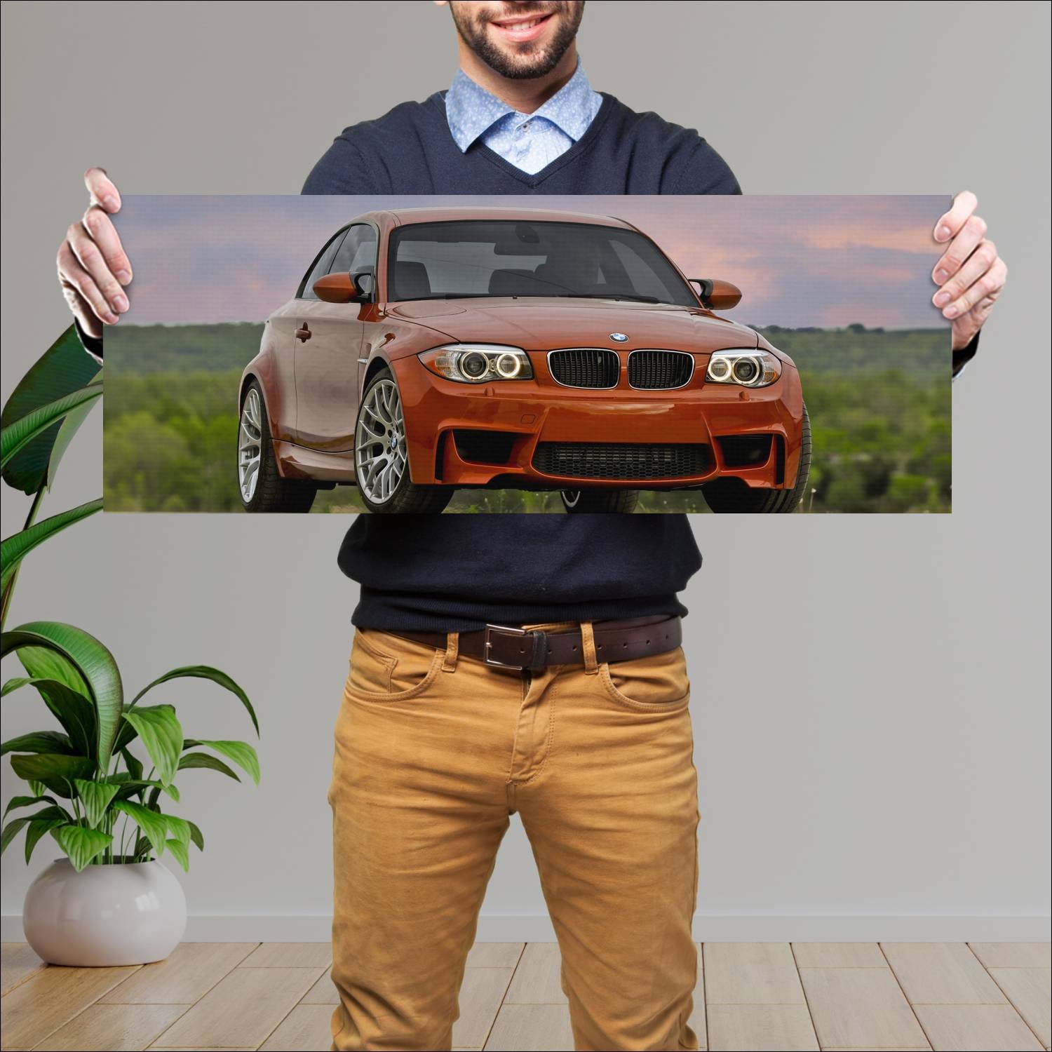 Cuadro grande 30x80cm 2011 bmw 1 series m coupe us 824 Bmw