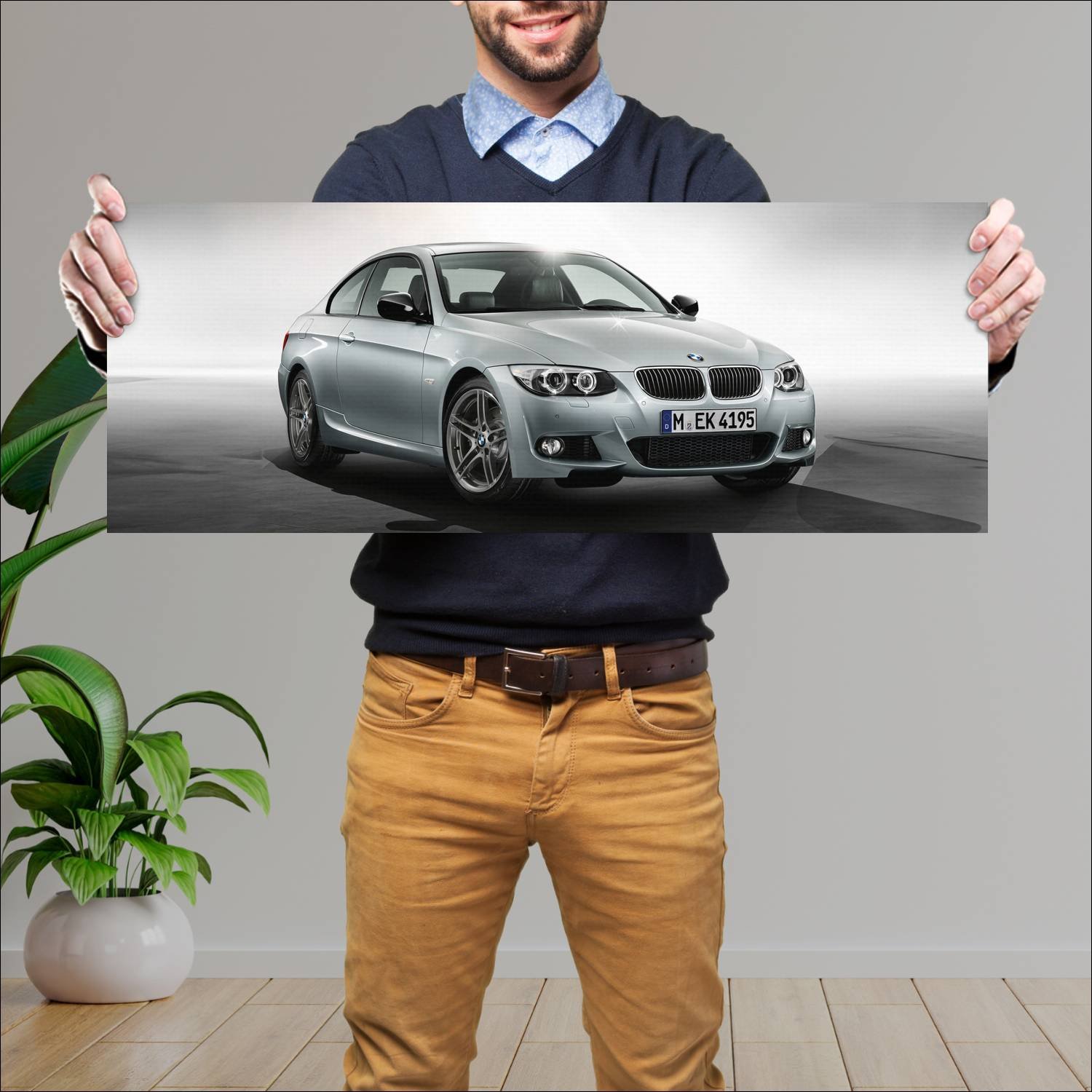 Cuadro grande 30x80cm 2011 bmw 3 series coupe m sp 827 Bmw