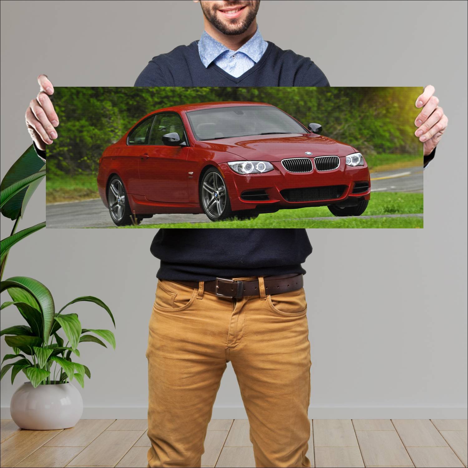 Cuadro grande 30x80cm 2011 bmw 3 series coupe spor 828 Bmw