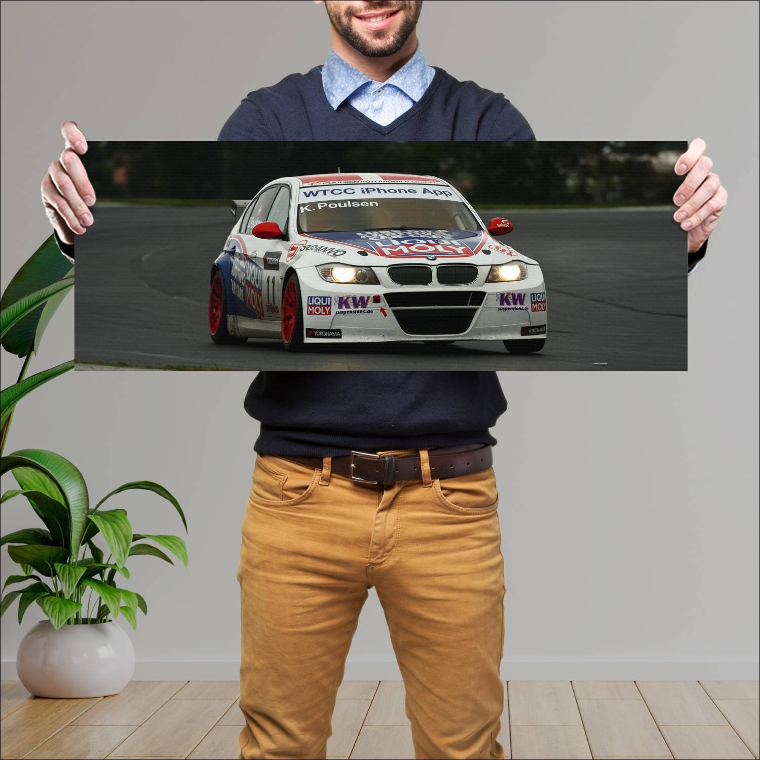 Cuadro grande 30x80cm 2011 bmw 3 series tc wtcc 82 831 Bmw