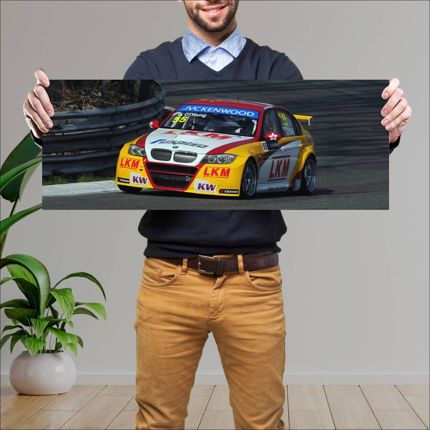 Cuadro grande 30x80cm 2011 bmw 3 series tc wtcc 82 832 Bmw