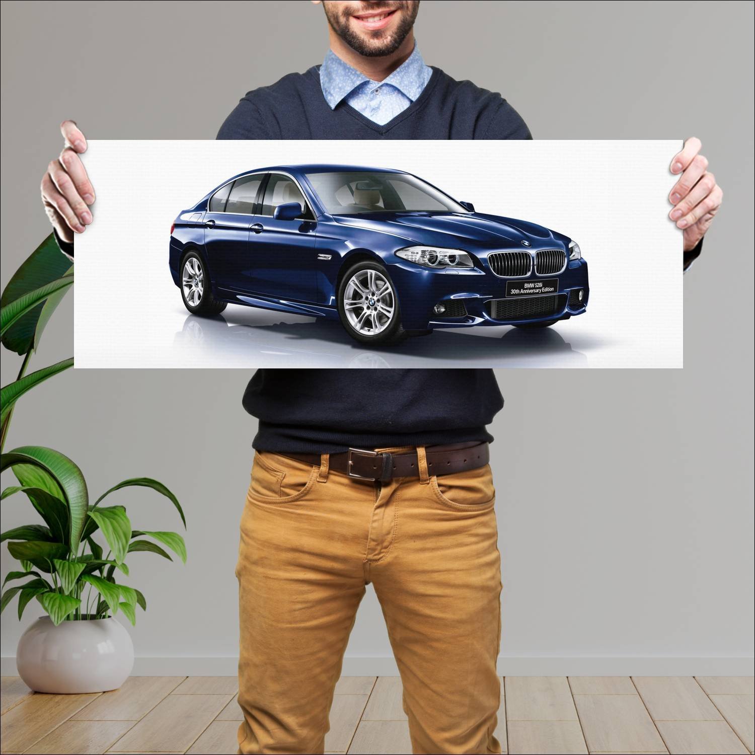 Cuadro grande 30x80cm 2011 bmw 5 series 30th anniv 836 Bmw