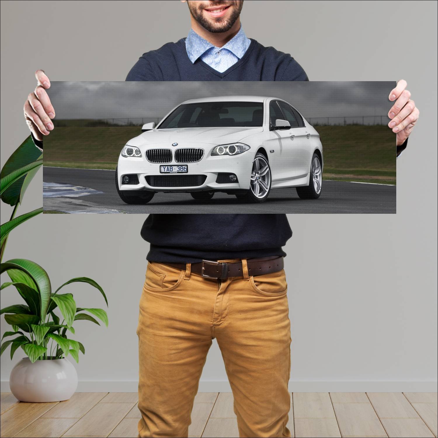 Cuadro grande 30x80cm 2011 bmw 5 series m sport au 844 Bmw