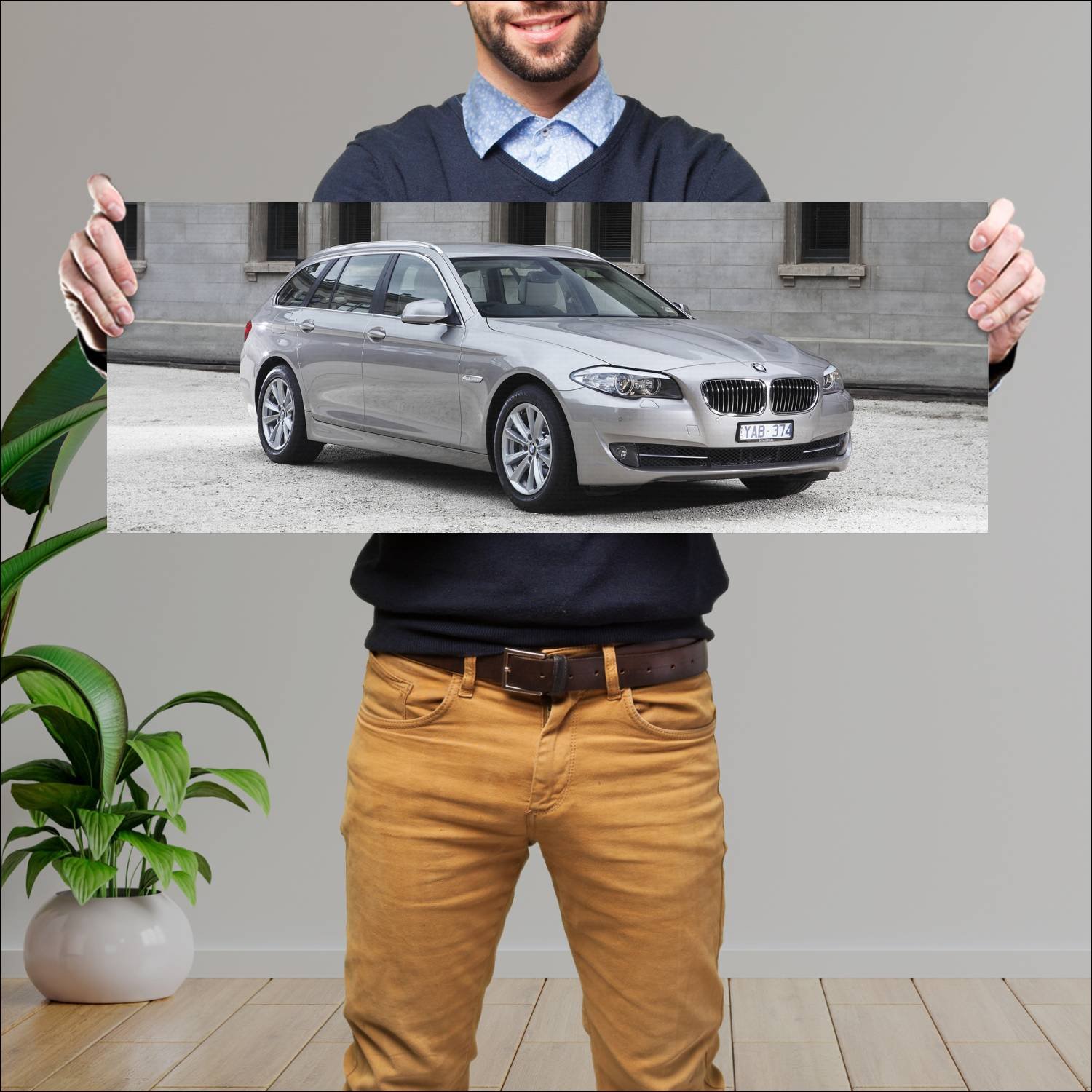 Cuadro grande 30x80cm 2011 bmw 5 series touring au 846 Bmw
