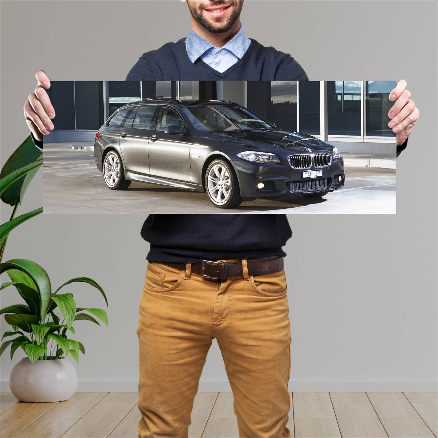 Cuadro grande 30x80cm 2011 bmw 5 series touring m 849 Bmw