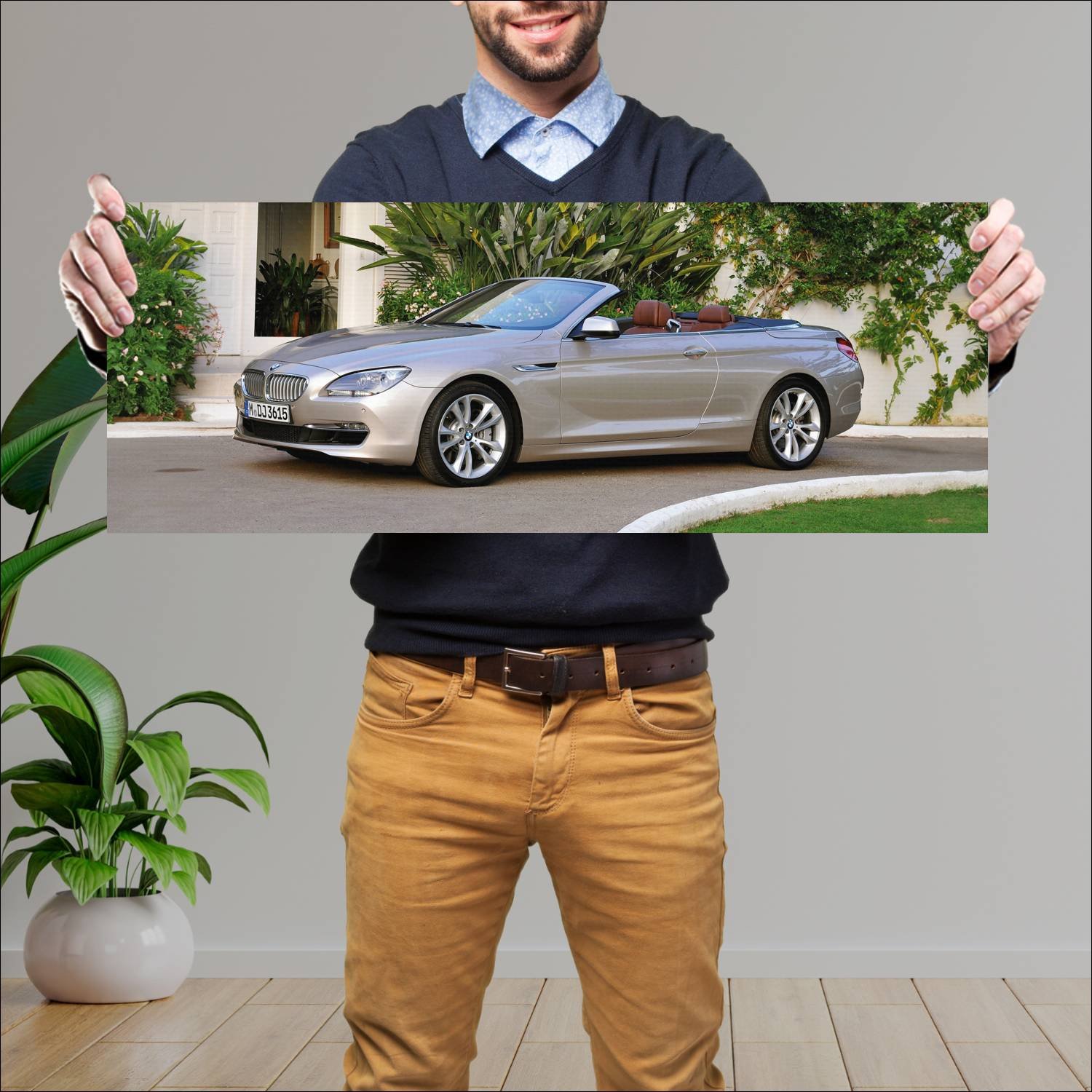 Cuadro grande 30x80cm 2011 bmw 6 series convertibl 853 Bmw