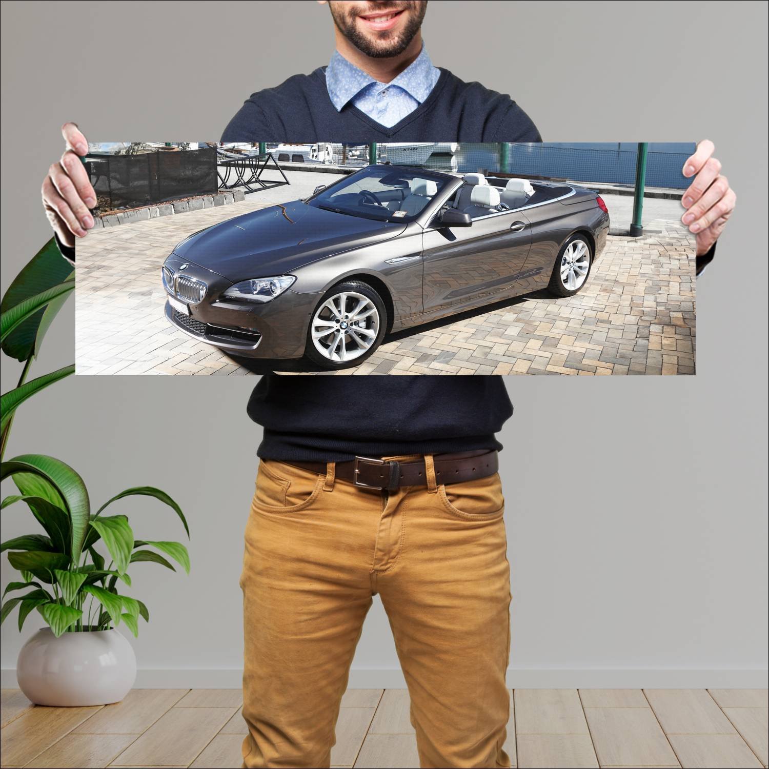Cuadro grande 30x80cm 2011 bmw 6 series convertibl 854 Bmw