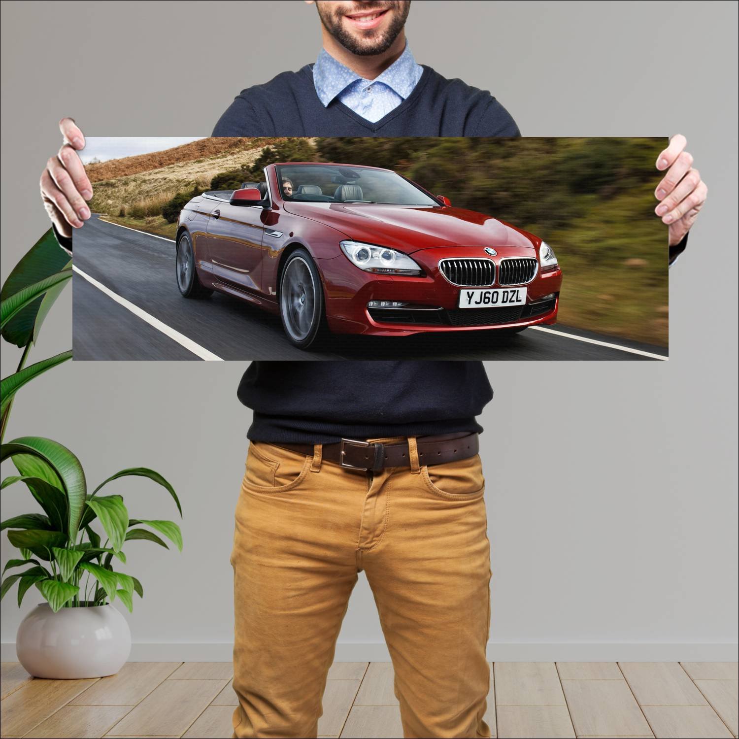 Cuadro grande 30x80cm 2011 bmw 6 series convertibl 856 Bmw