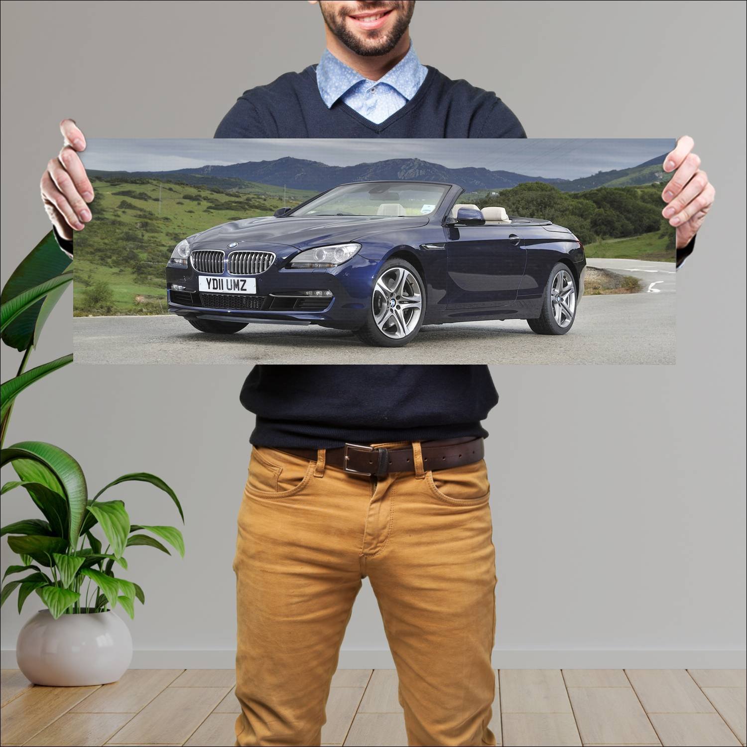 Cuadro grande 30x80cm 2011 bmw 6 series convertibl 857 Bmw