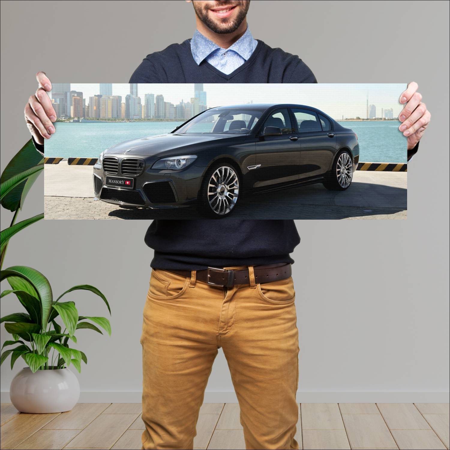 Cuadro grande 30x80cm 2011 bmw 7 series by mansory 861 Bmw