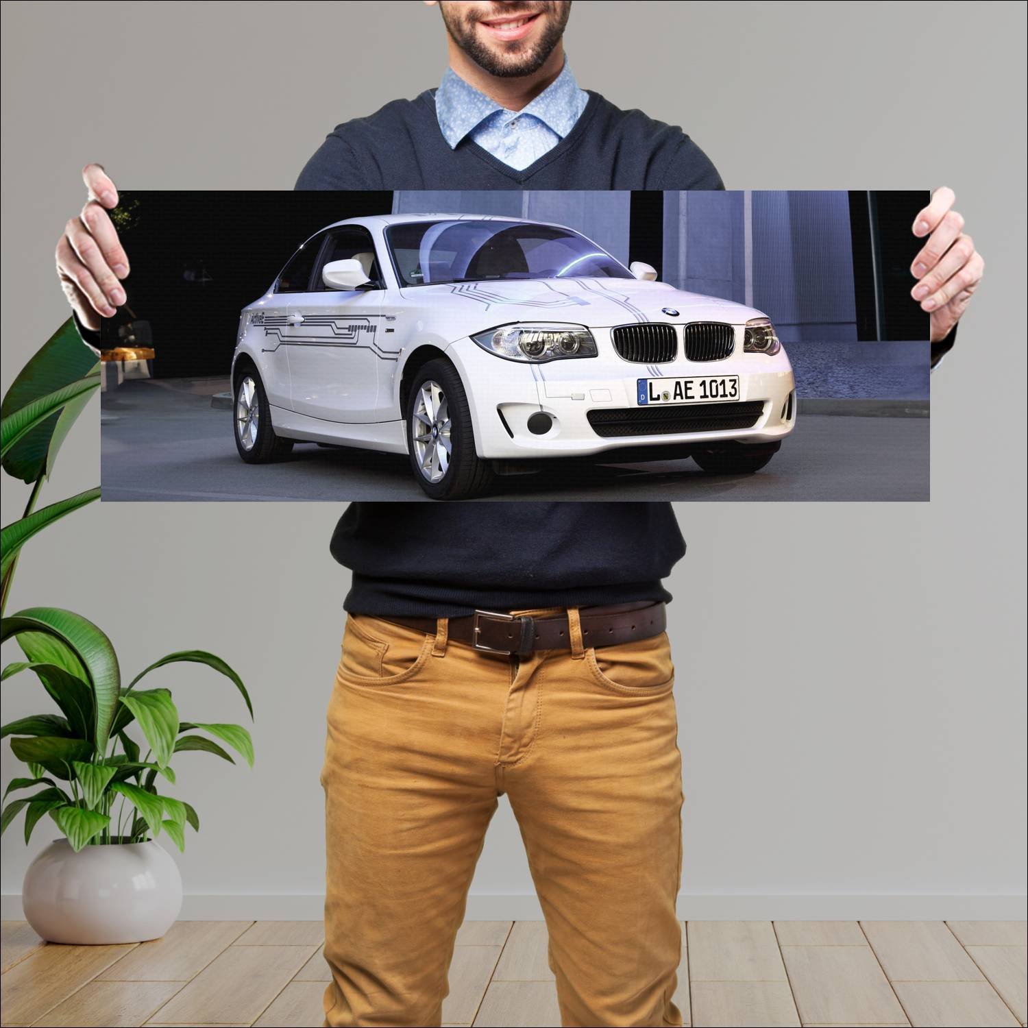 Cuadro grande 30x80cm 2011 bmw activee test car 83 862 Bmw