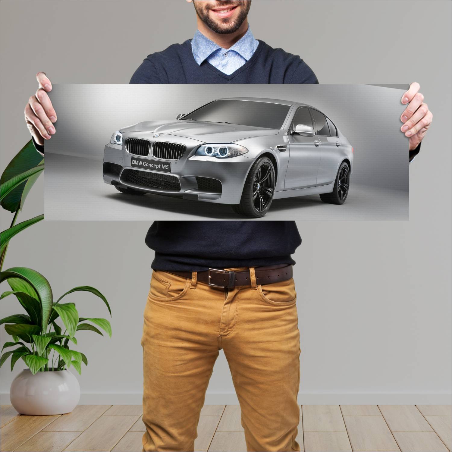 Cuadro grande 30x80cm 2011 bmw concept m5 auto 864 Bmw
