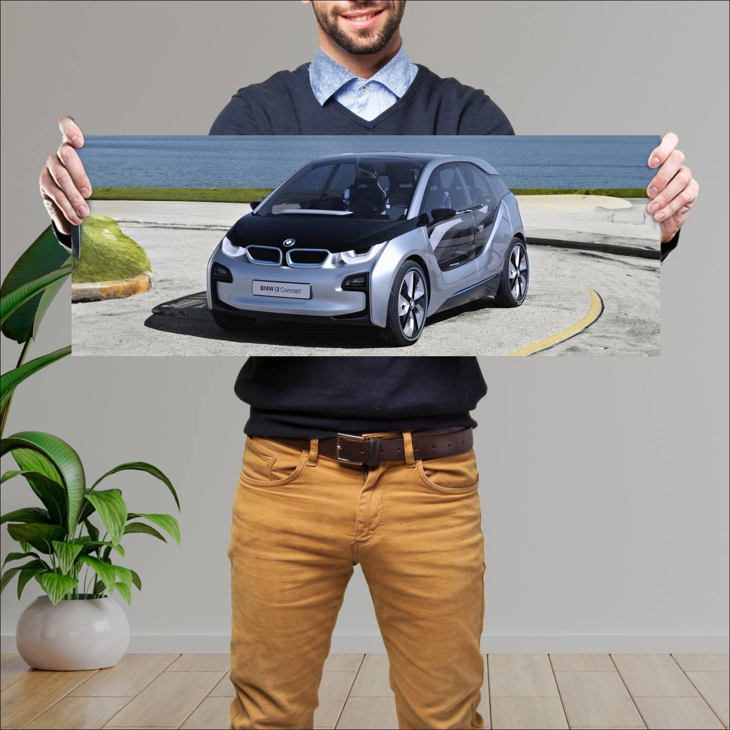 Cuadro grande 30x80cm 2011 bmw i3 concept auto 865 Bmw