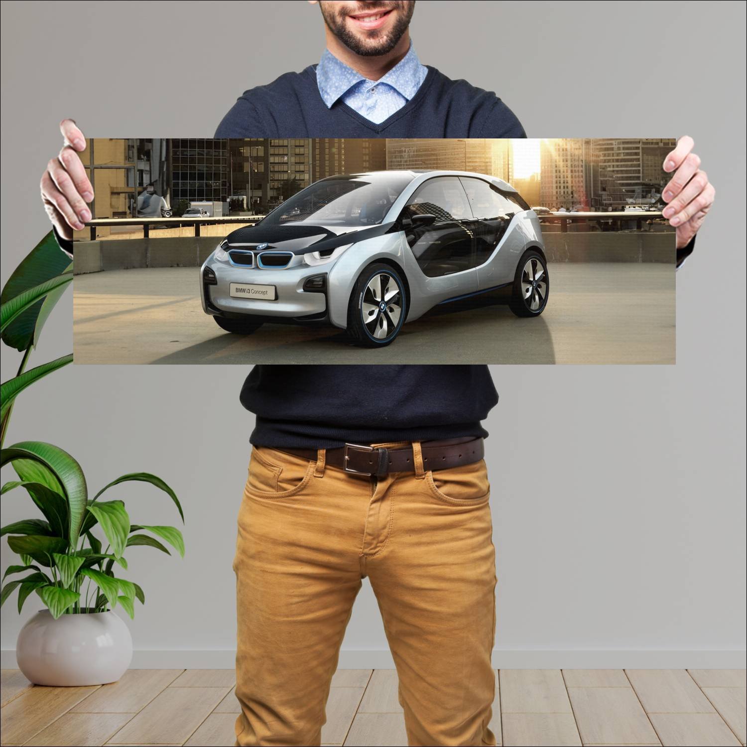 Cuadro grande 30x80cm 2011 bmw i3 concept auto 866 Bmw