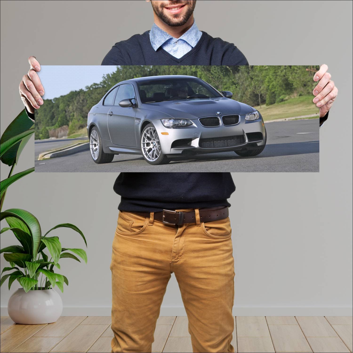 Cuadro grande 30x80cm 2011 bmw m3 coupe frozen gra 871 Bmw