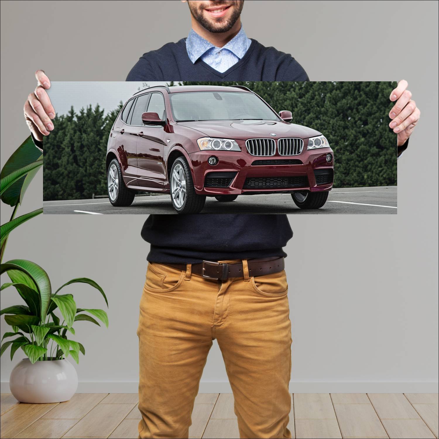 Cuadro grande 30x80cm 2011 bmw x3 m sport us auto 887 Bmw