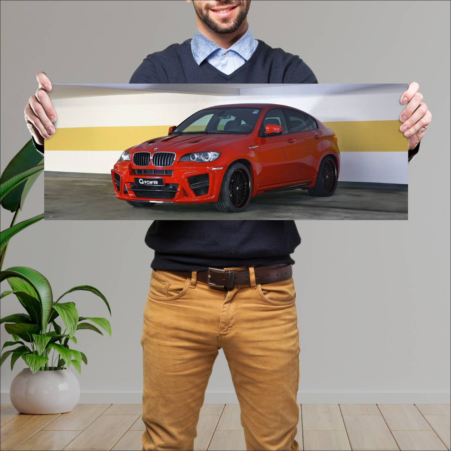 Cuadro grande 30x80cm 2011 g power x6 m typhoon s 895 Bmw