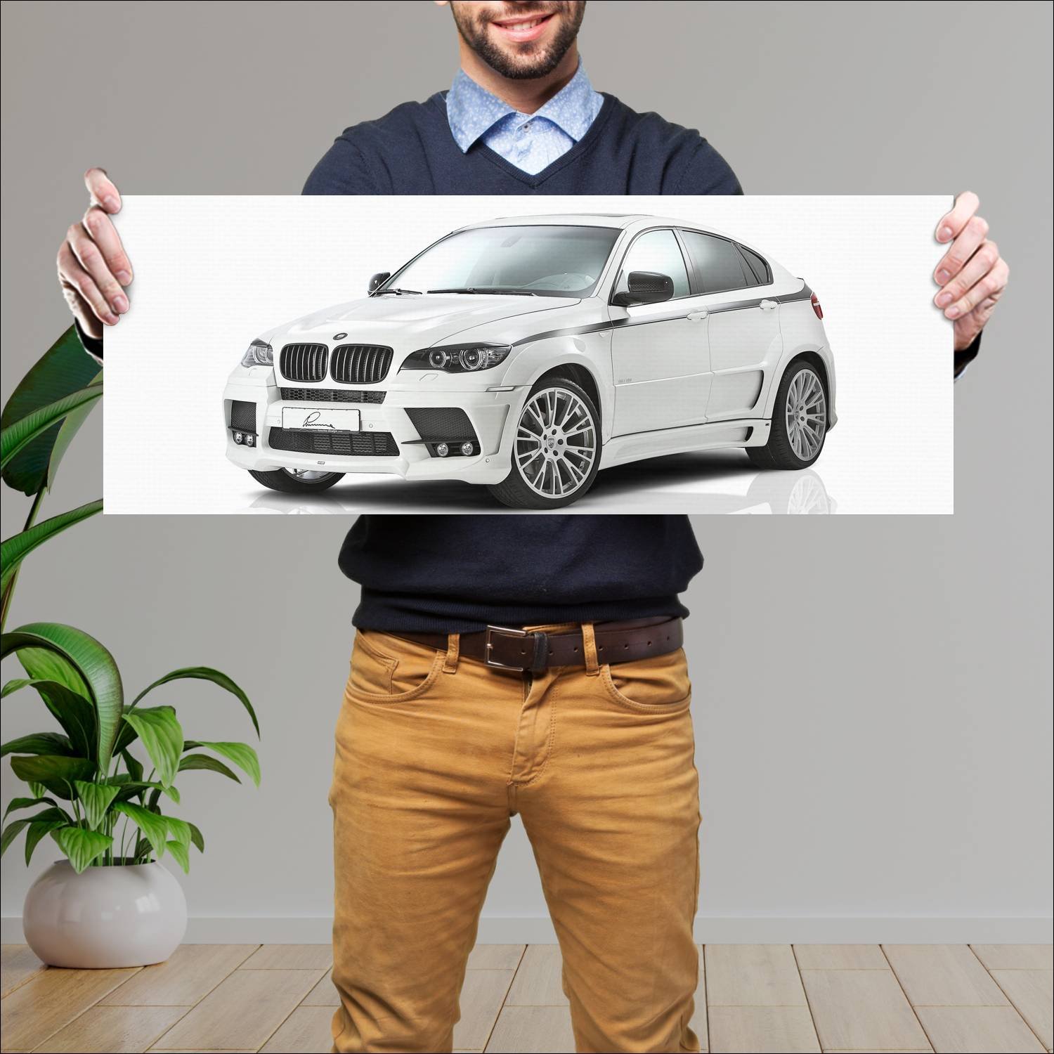 Cuadro grande 30x80cm 2011 lumma x 650 auto 898 Bmw