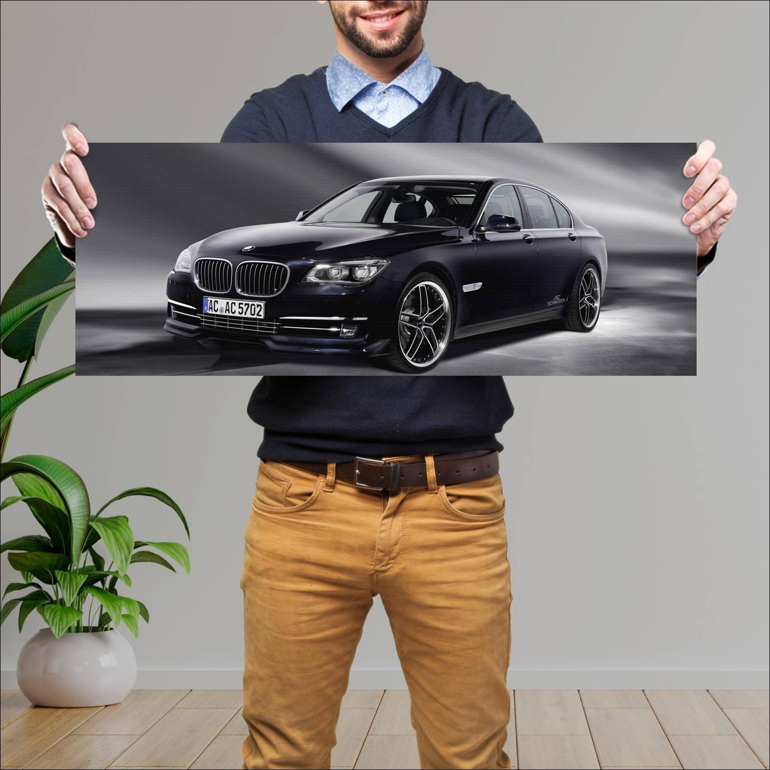 Cuadro grande 30x80cm 2012 ac schnitzer acs7 auto 908 Bmw