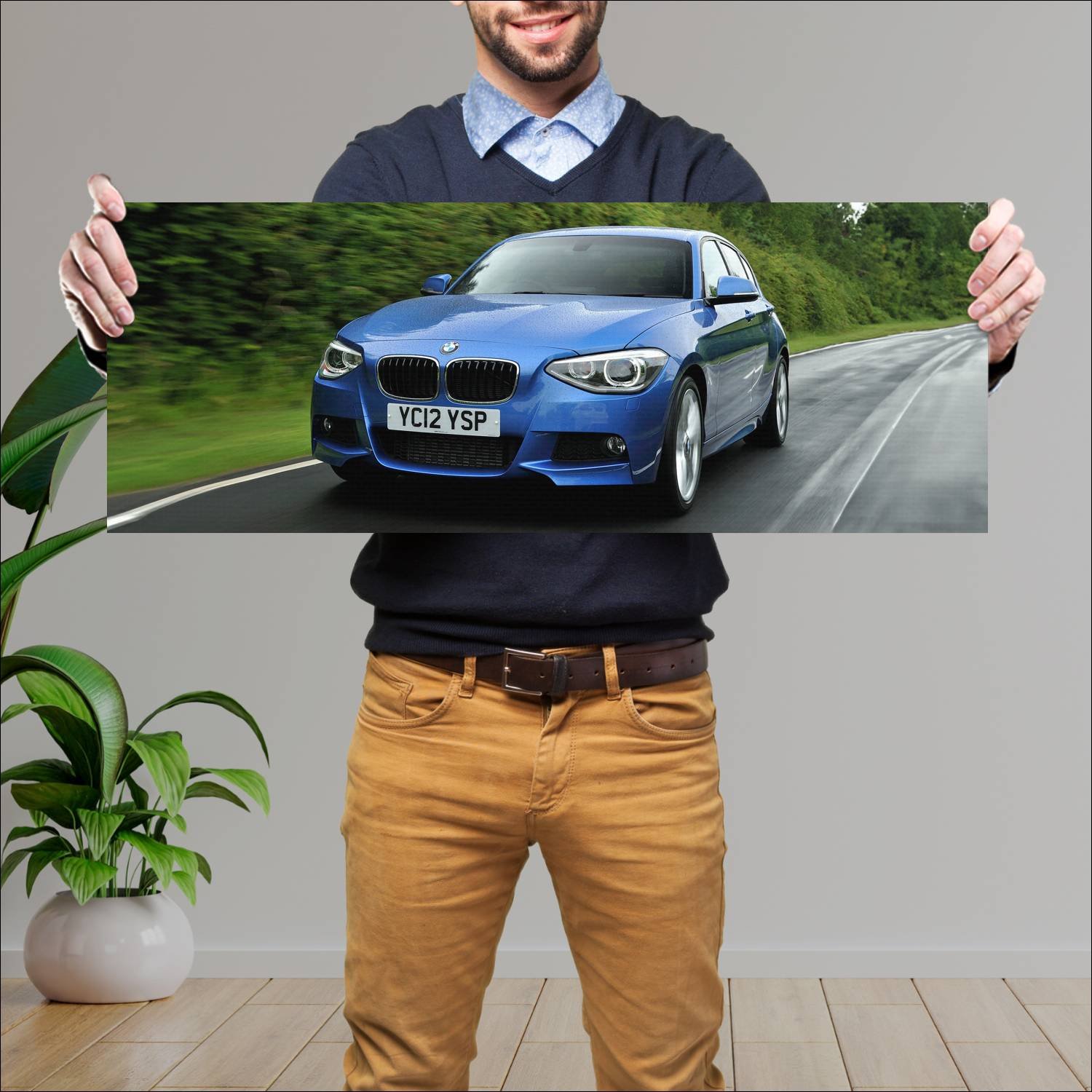 Cuadro grande 30x80cm 2012 bmw 1 series m sport 5 918 Bmw