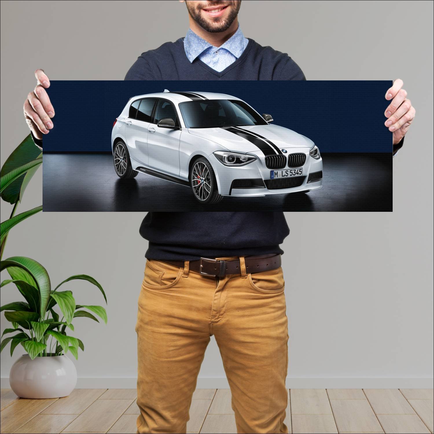 Cuadro grande 30x80cm 2012 bmw 1 series with m per 919 Bmw