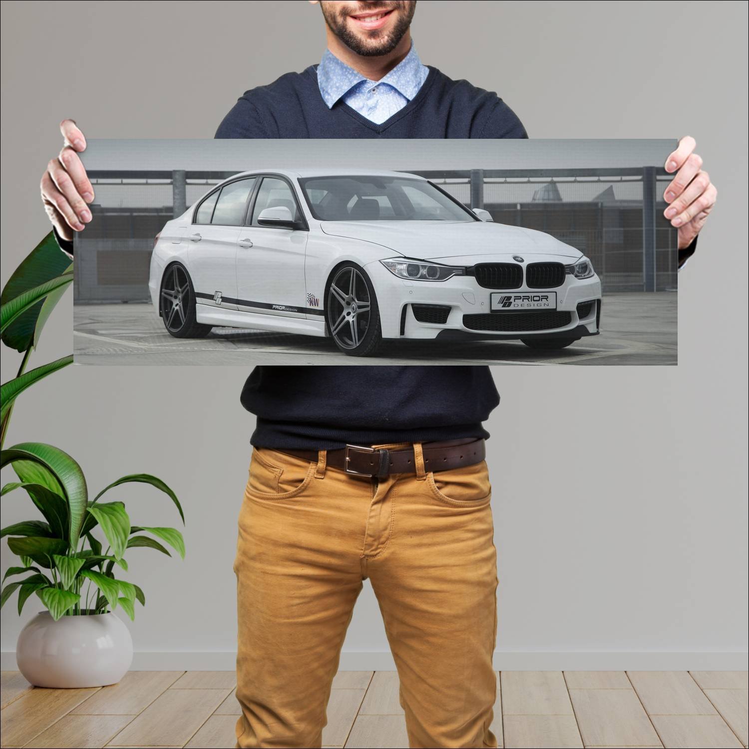 Cuadro grande 30x80cm 2012 bmw 3 series by prior d 924 Bmw