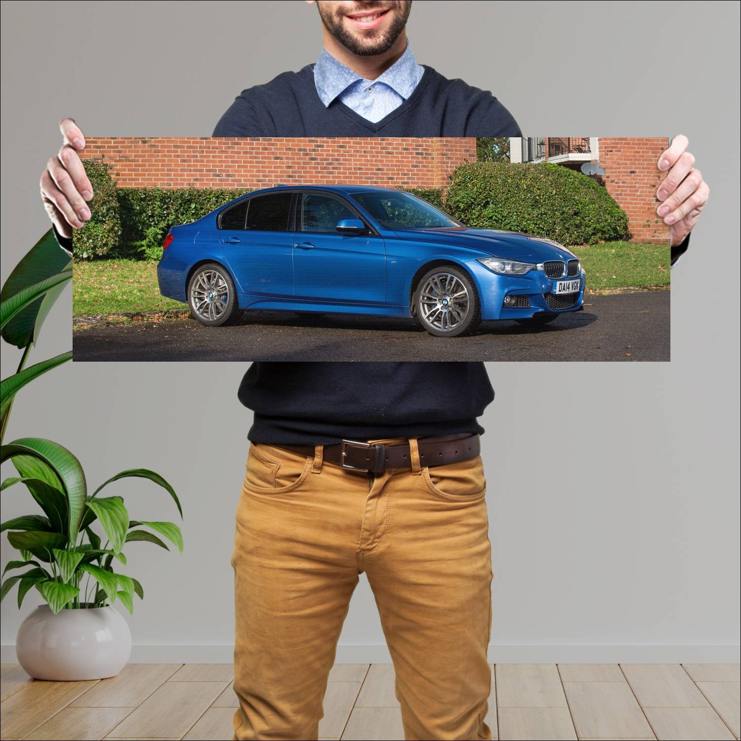 Cuadro grande 30x80cm 2012 bmw 3 series m sport uk 928 Bmw