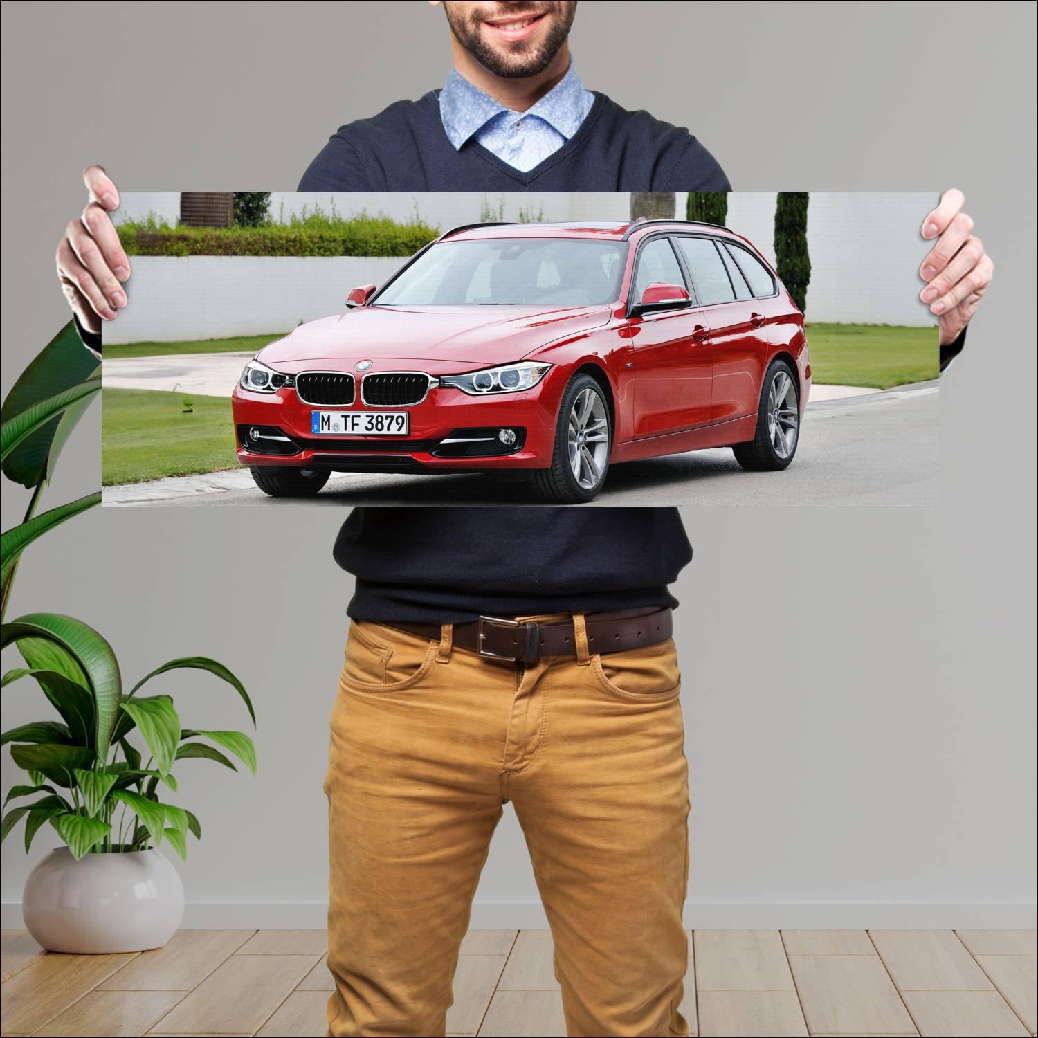 Cuadro grande 30x80cm 2012 bmw 3 series touring 82 930 Bmw
