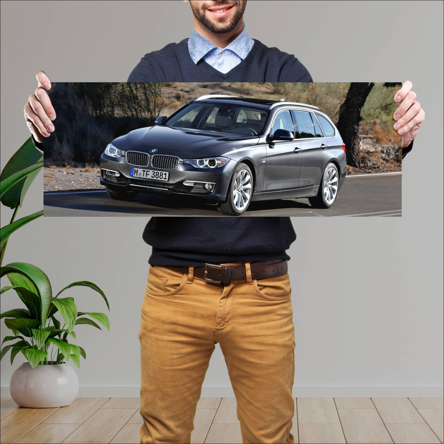 Cuadro grande 30x80cm 2012 bmw 3 series touring 82 931 Bmw