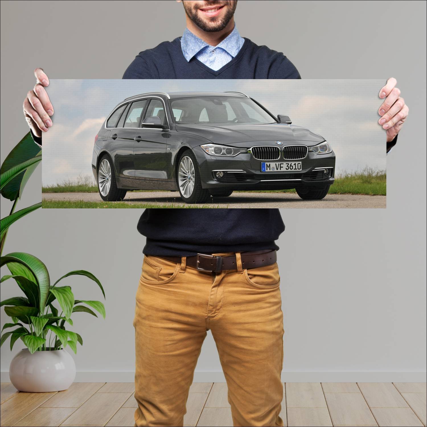 Cuadro grande 30x80cm 2012 bmw 3 series touring 82 932 Bmw