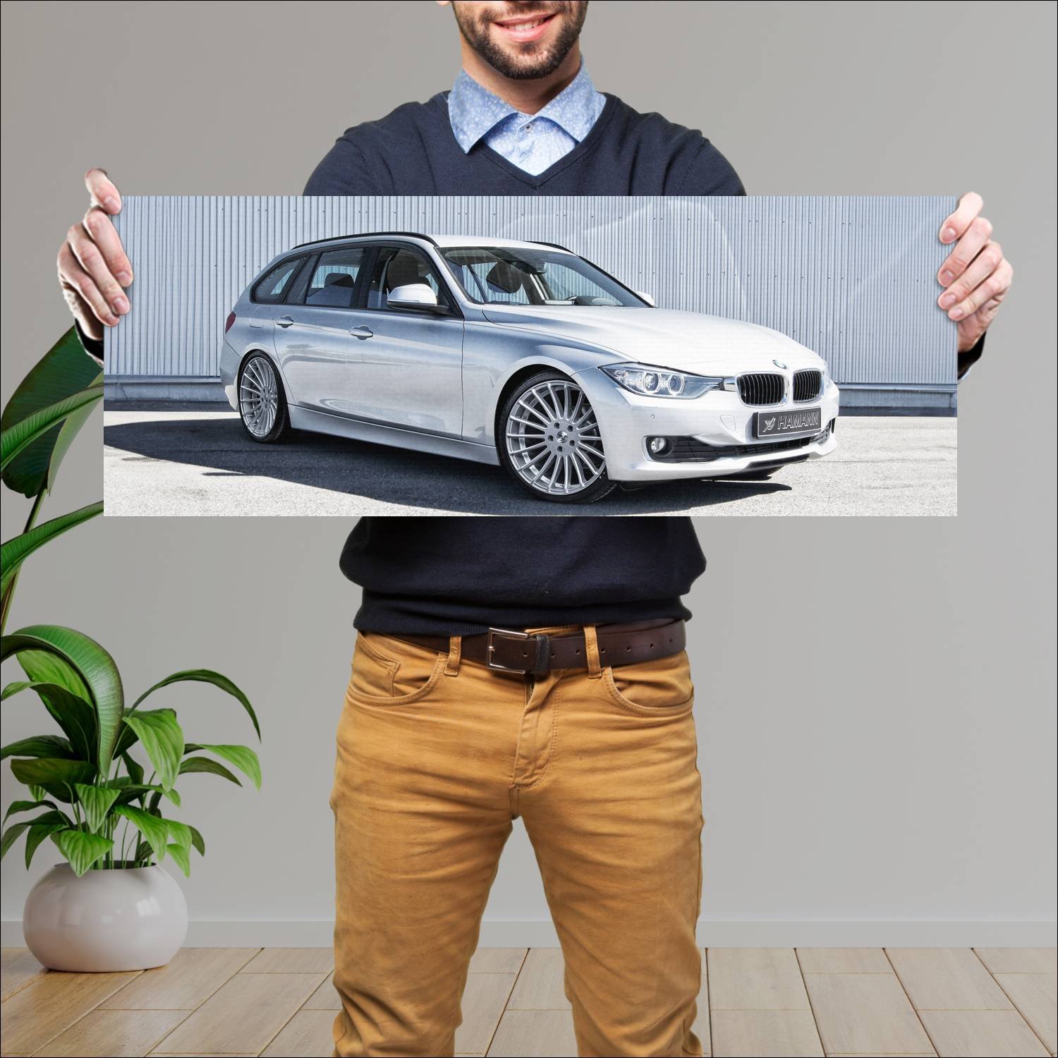 Cuadro grande 30x80cm 2012 bmw 3 series touring by 933 Bmw