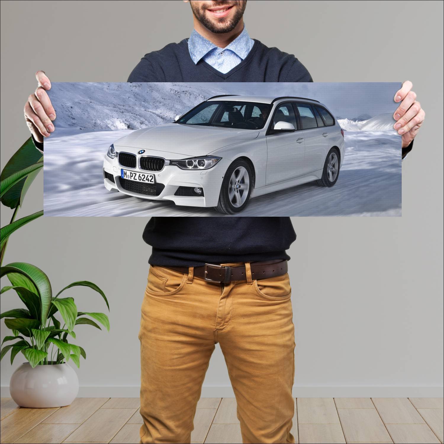 Cuadro grande 30x80cm 2012 bmw 3 series touring m 934 Bmw