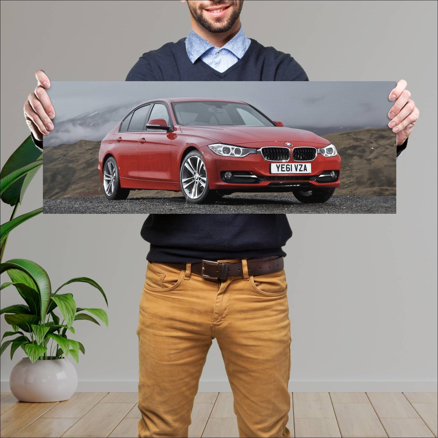 Cuadro grande 30x80cm 2012 bmw 3 series uk auto 936 Bmw