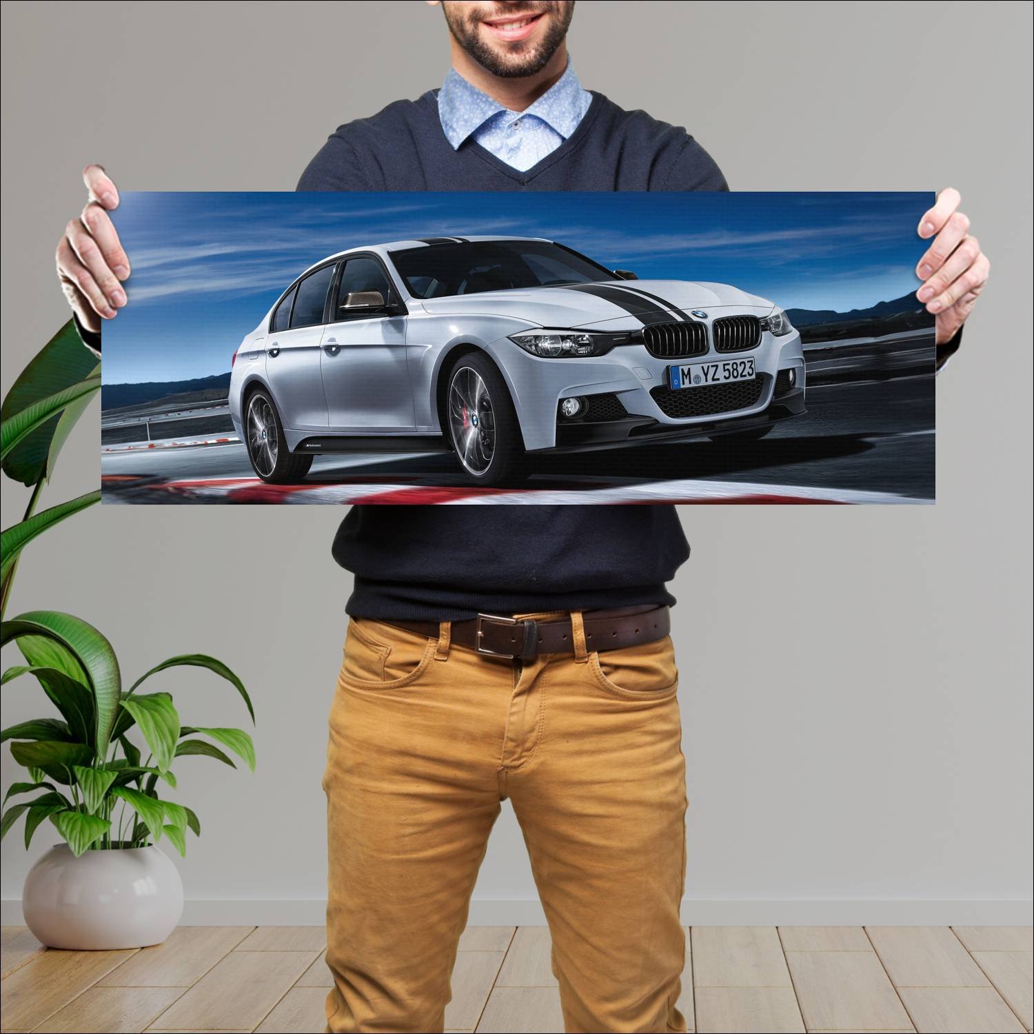 Cuadro grande 30x80cm 2012 bmw 3 series with m per 937 Bmw