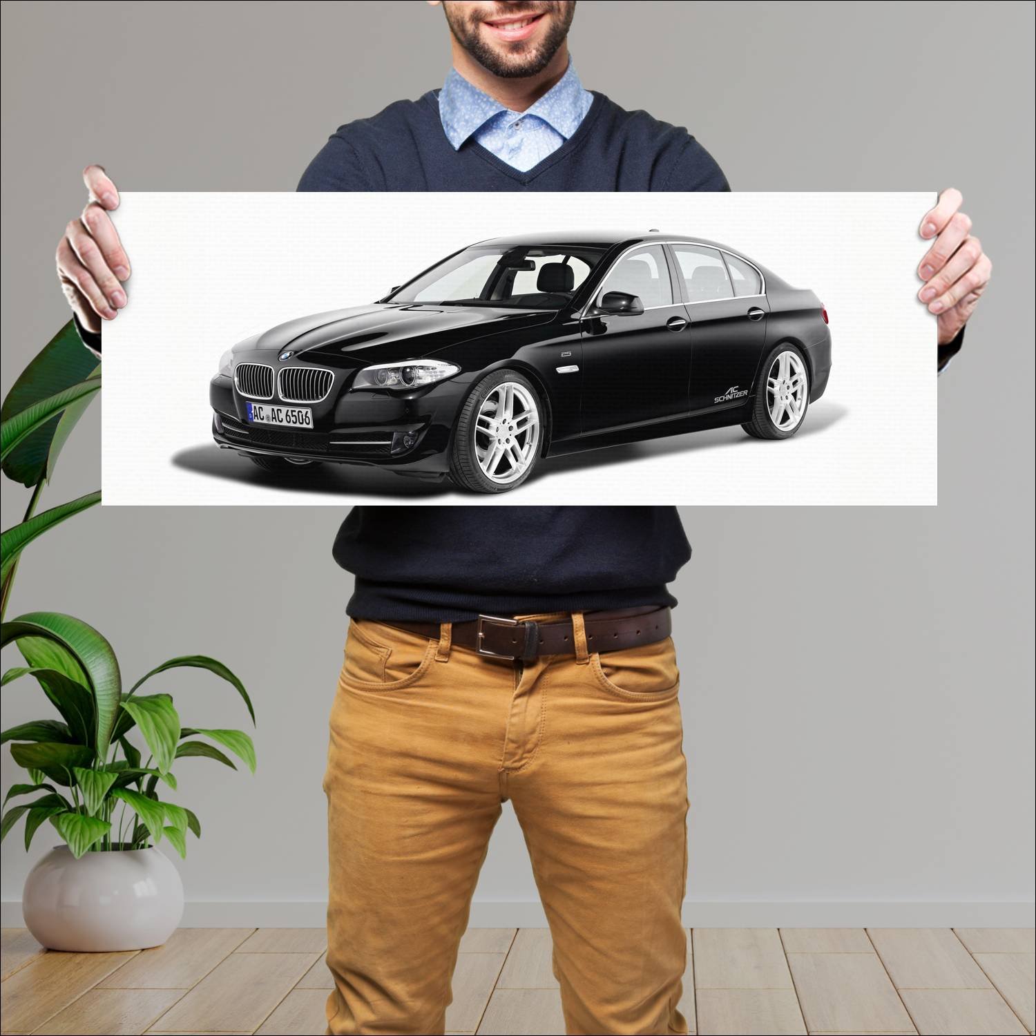 Cuadro grande 30x80cm 2012 bmw 5 series 25th anniv 940 Bmw