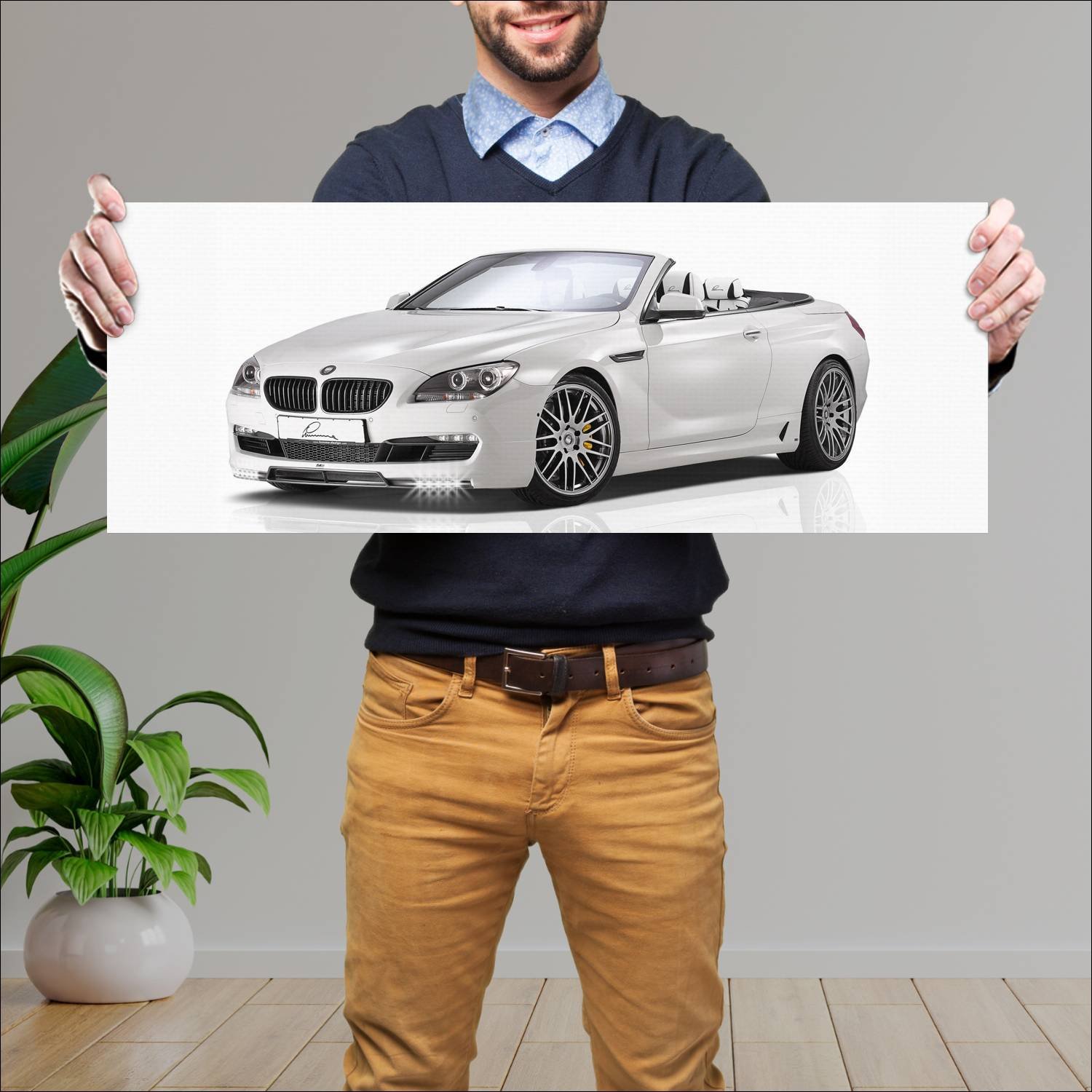 Cuadro grande 30x80cm 2012 bmw 6 series convertibl 942 Bmw