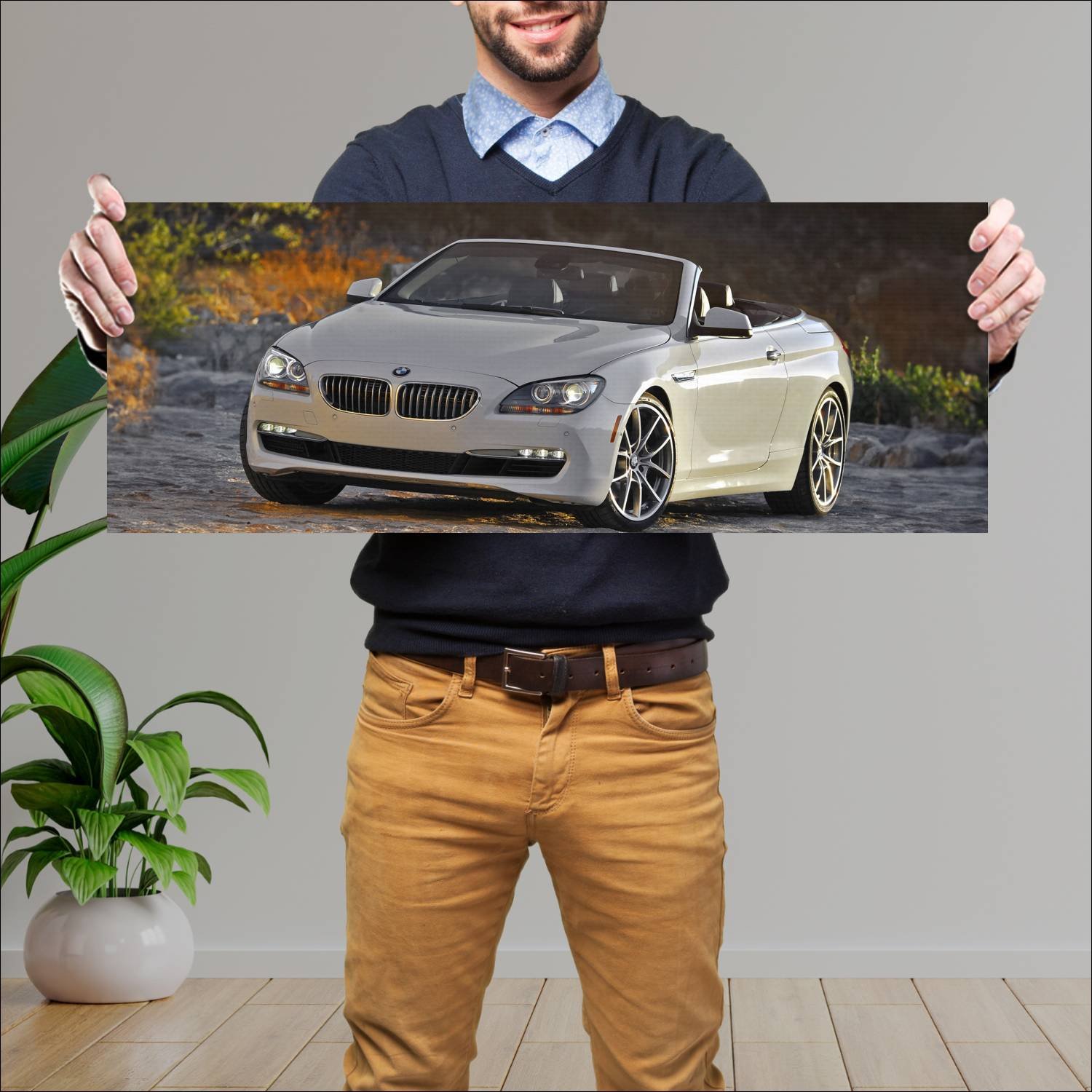 Cuadro grande 30x80cm 2012 bmw 6 series convertibl 943 Bmw