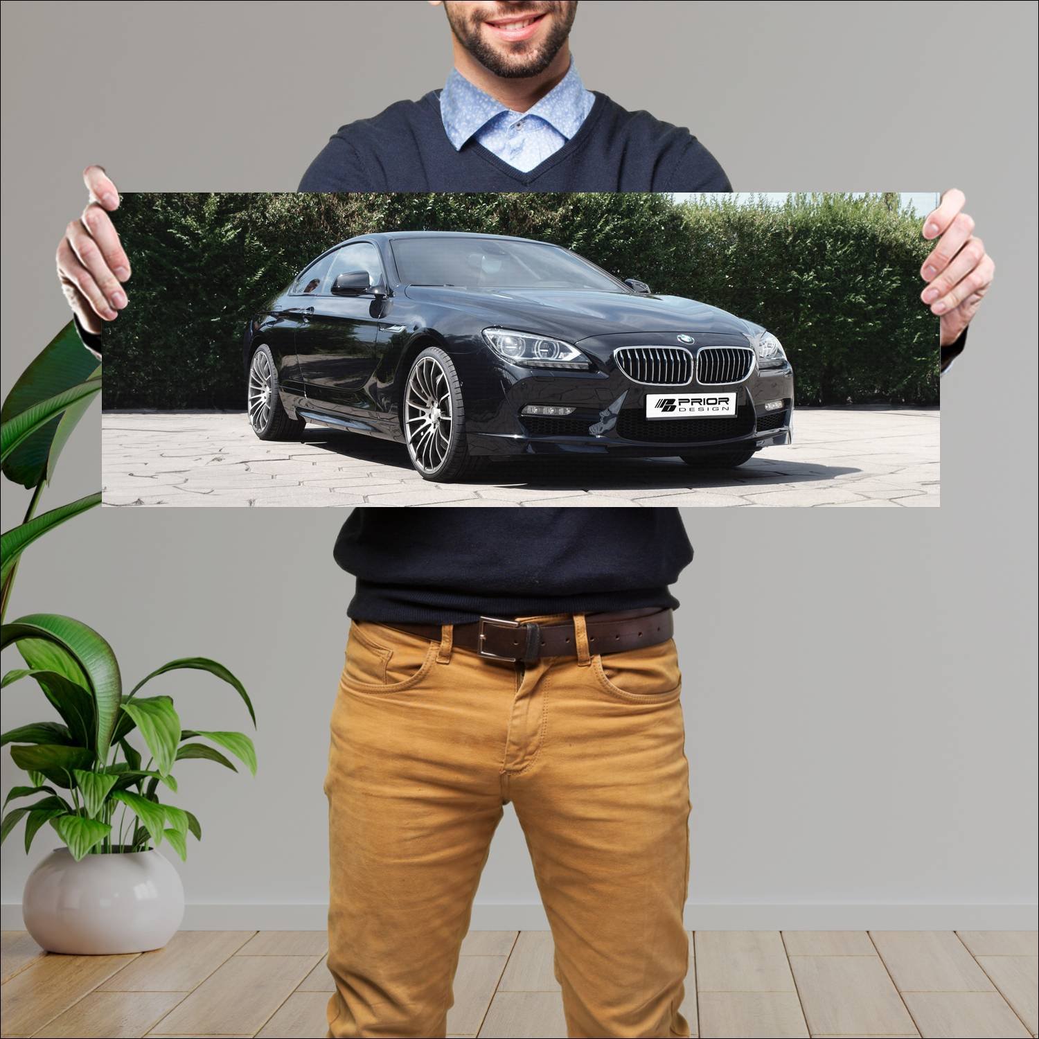 Cuadro grande 30x80cm 2012 bmw 6 series coupe pd6 945 Bmw