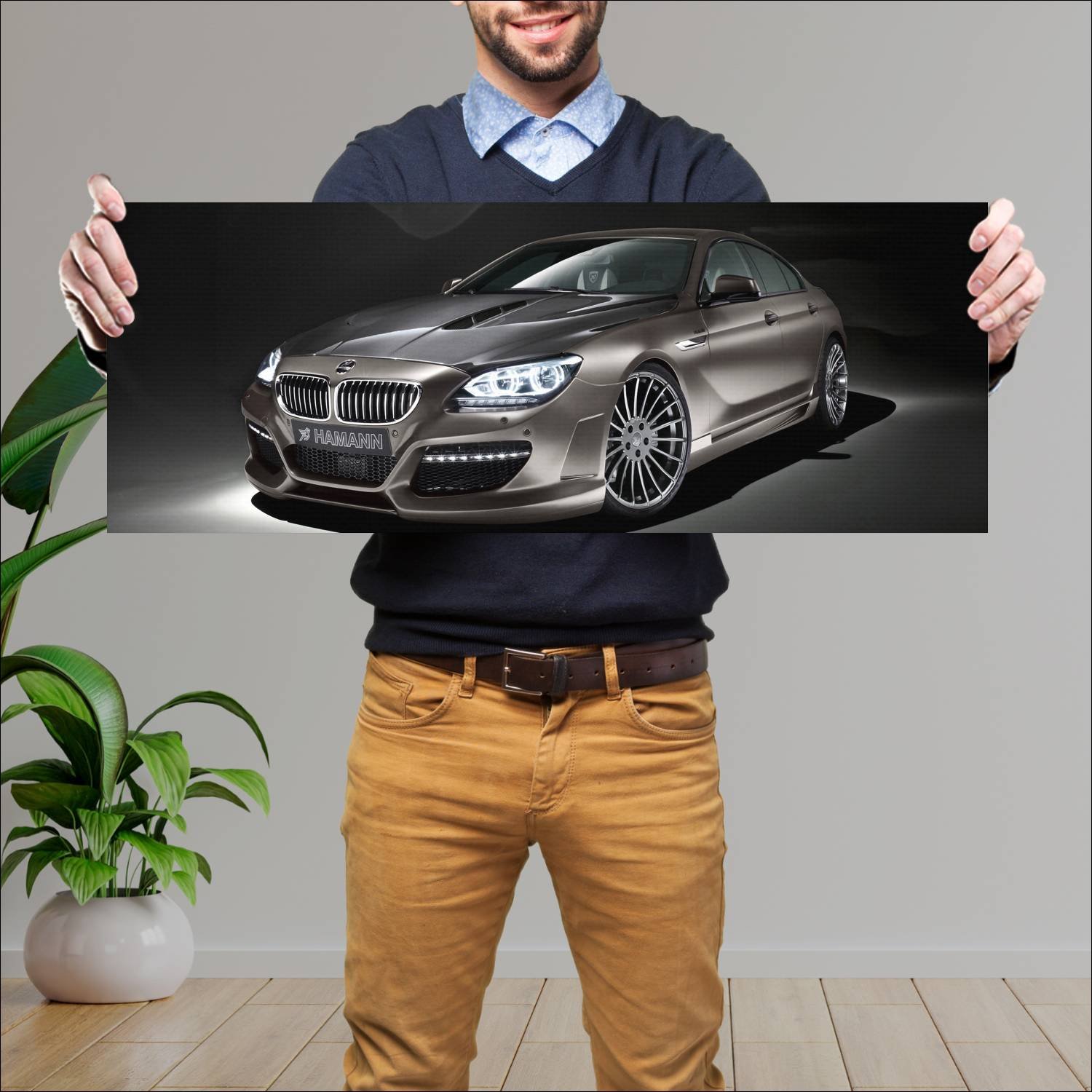 Cuadro grande 30x80cm 2012 bmw 6 series gran coupe 948 Bmw