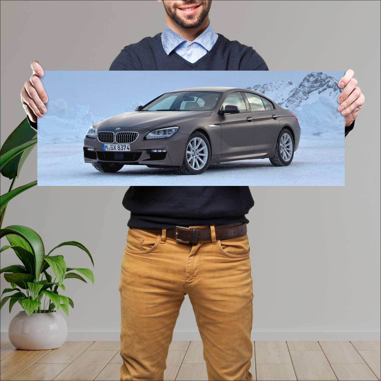 Cuadro grande 30x80cm 2012 bmw 6 series gran coupe 950 Bmw