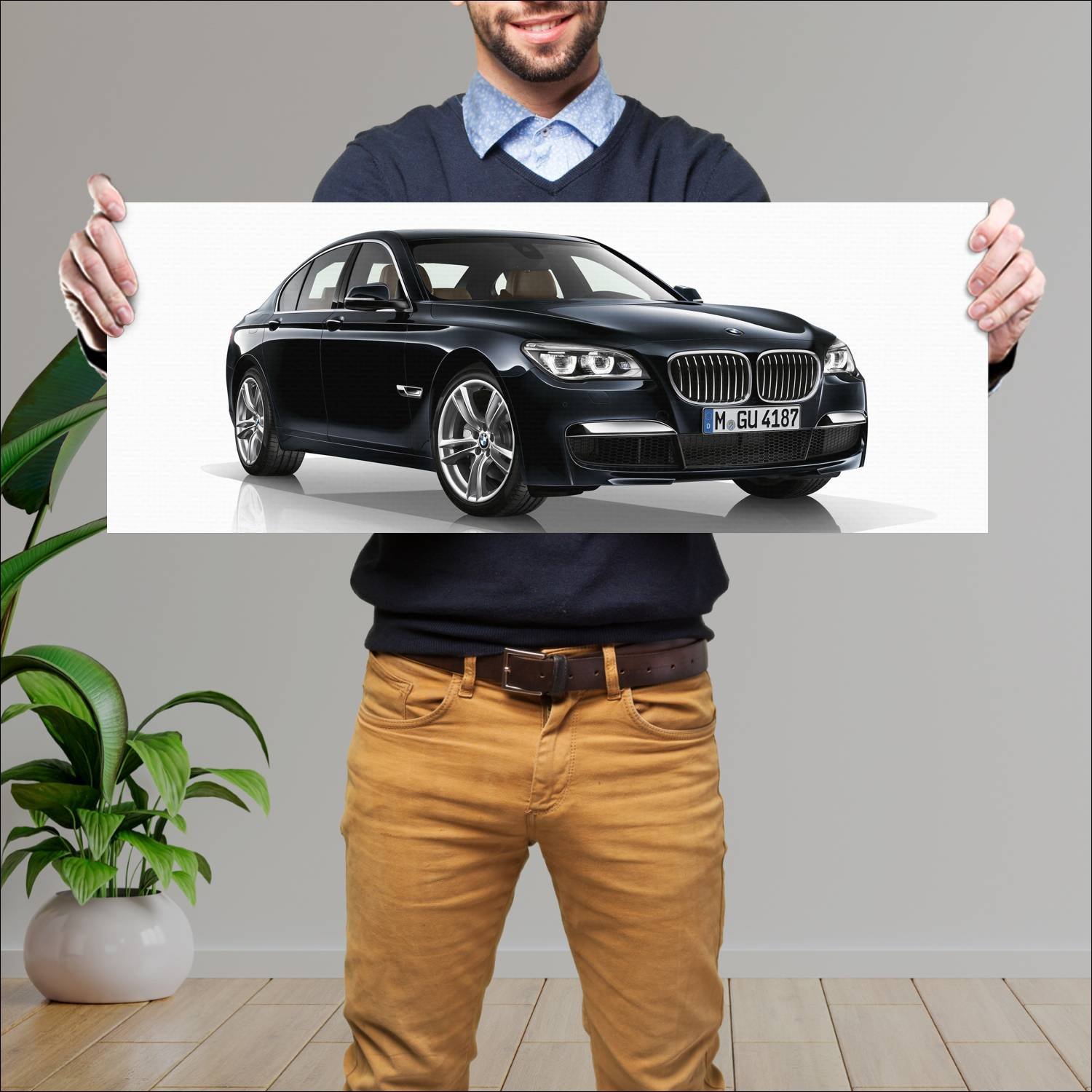 Cuadro grande 30x80cm 2012 bmw 7 series m sport 82 958 Bmw