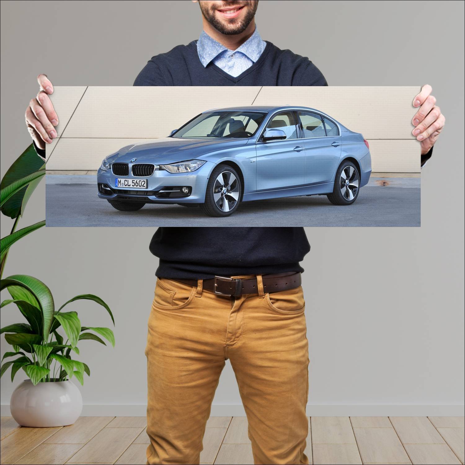 Cuadro grande 30x80cm 2012 bmw activehybrid 3 Bmw