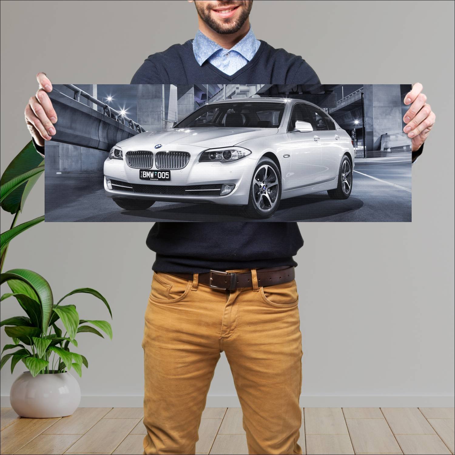 Cuadro grande 30x80cm 2012 bmw activehybrid 5 au 8 961 Bmw