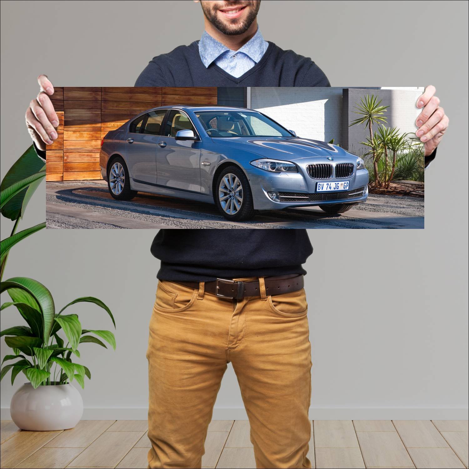 Cuadro grande 30x80cm 2012 bmw activehybrid 5 za 8 963 Bmw