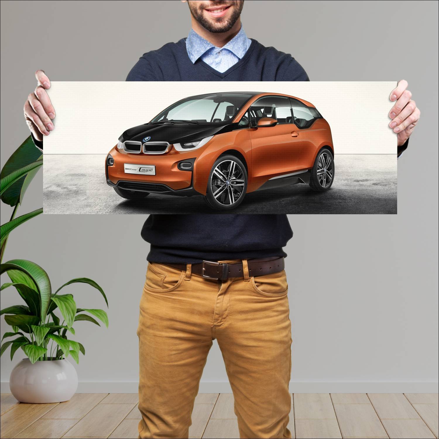 Cuadro grande 30x80cm 2012 bmw i3 concept coupe 84 968 Bmw