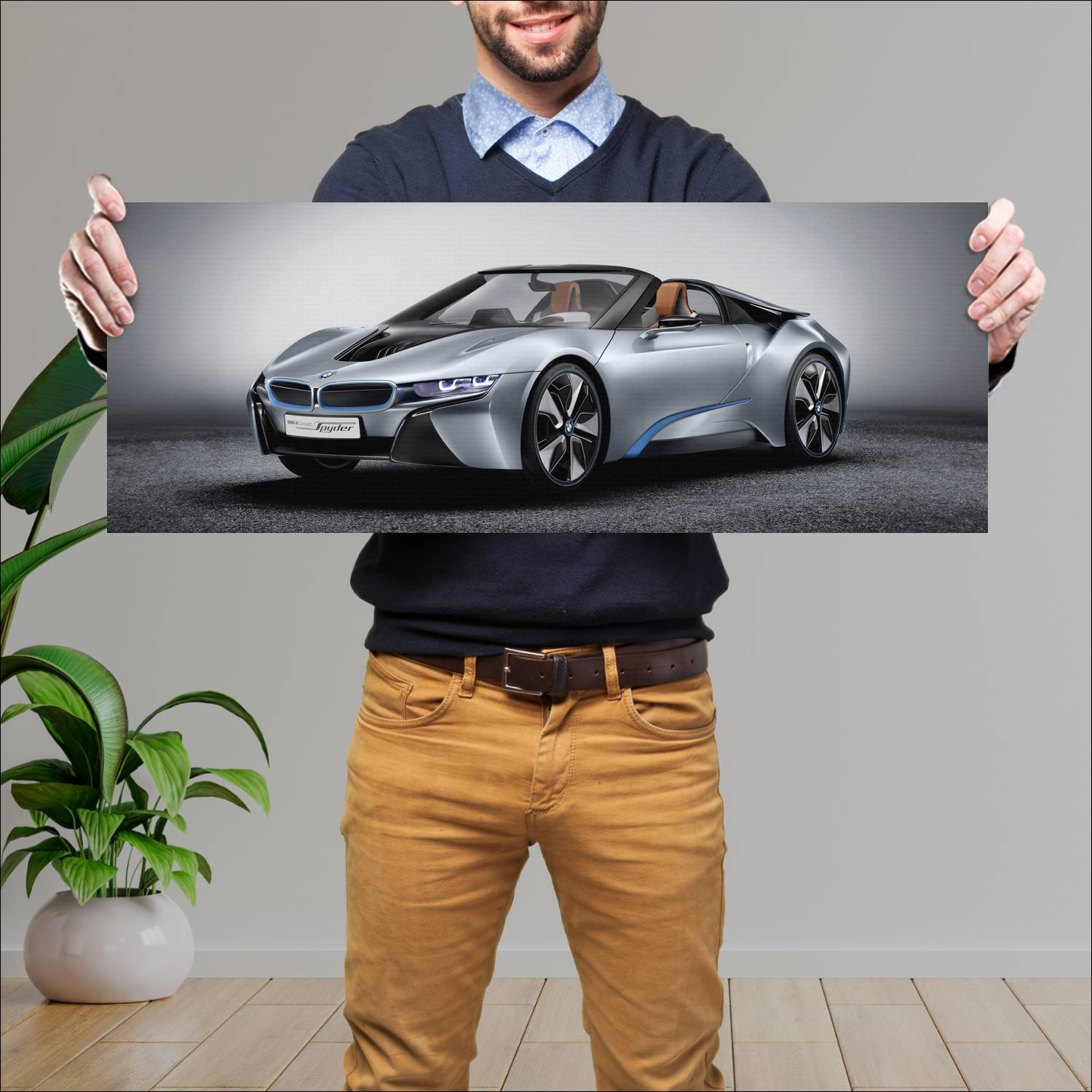 Cuadro grande 30x80cm 2012 bmw i8 concept spyder 8 969 Bmw